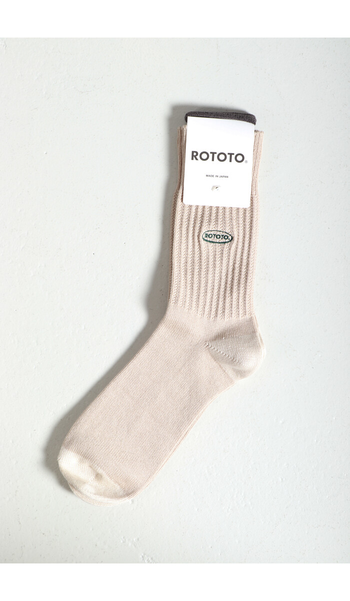 RoToTo RoToTo Socke / 90's Logo / Beige