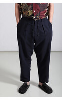 Universal Works Hose / Pleated Track Pant / Marineblau