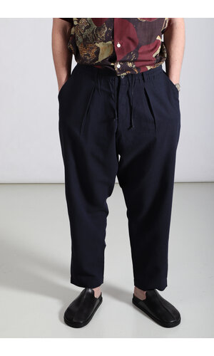 Universal Works Universal Works Hose / Pleated Track Pant / Marineblau