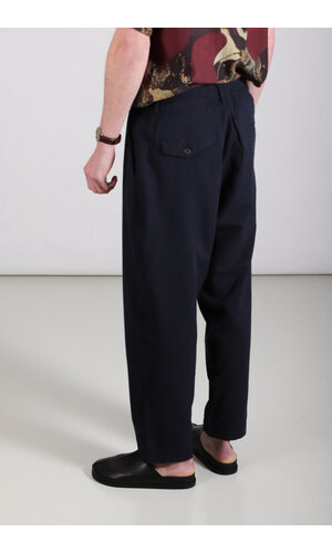 Universal Works Universal Works Hose / Pleated Track Pant / Marineblau