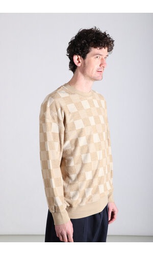 Universal Works Universal Works Sweater / Checkboard Towelling / Sand