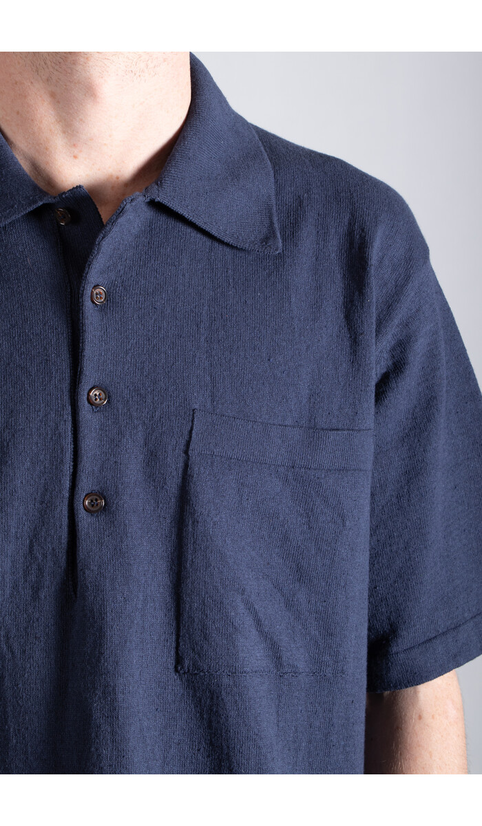 Universal Works Universal Works Polo / Pullover Knit Shirt / Indigo