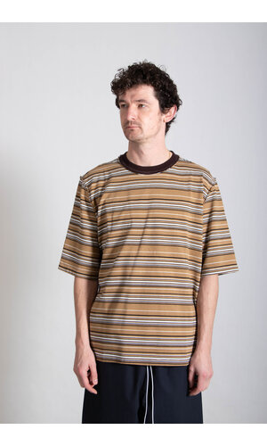 Camiel Fortgens Camiel Fortgens T-shirt / Big Tee / Beige Stripe