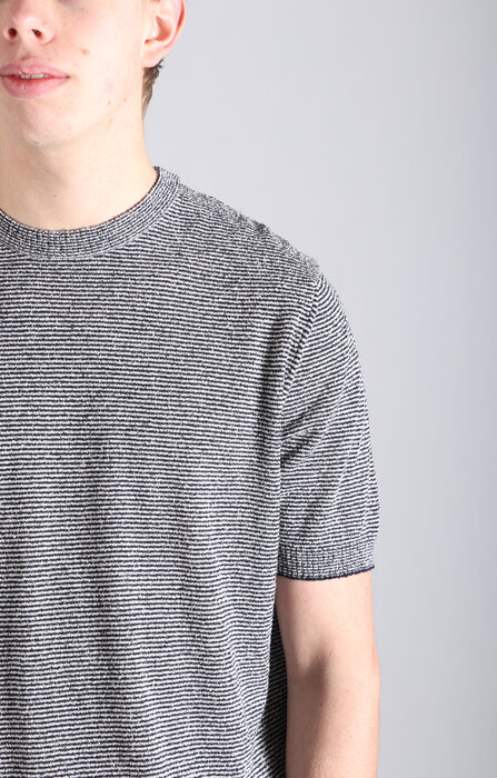 Gallia Gallia T-Shirt / Snow / Navy & Wit