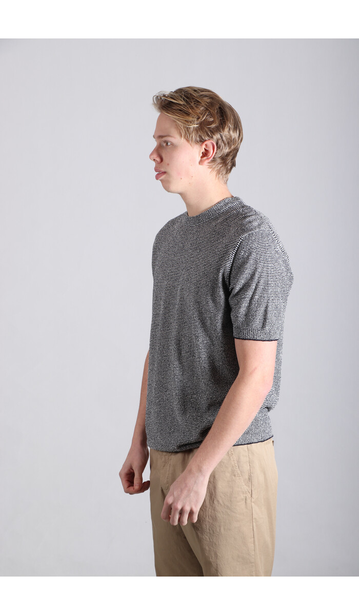 Gallia Gallia T-Shirt / Snow / Navy & Wit