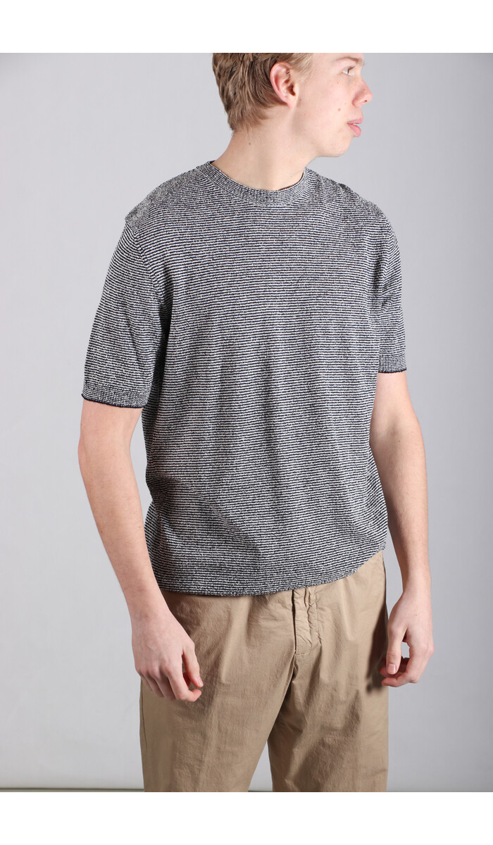 Gallia Gallia T-Shirt / Snow / Navy & Wit