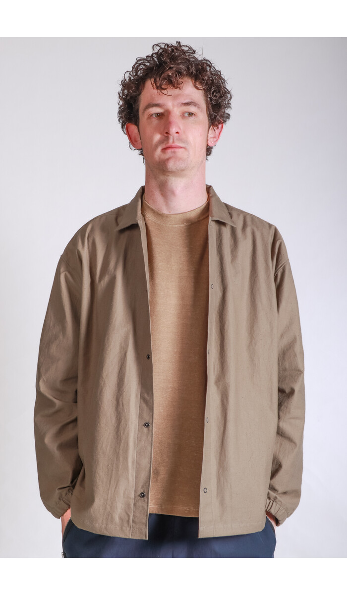 Jackman Jackman Jacke / Back Nep Coach Shirt / Sepia