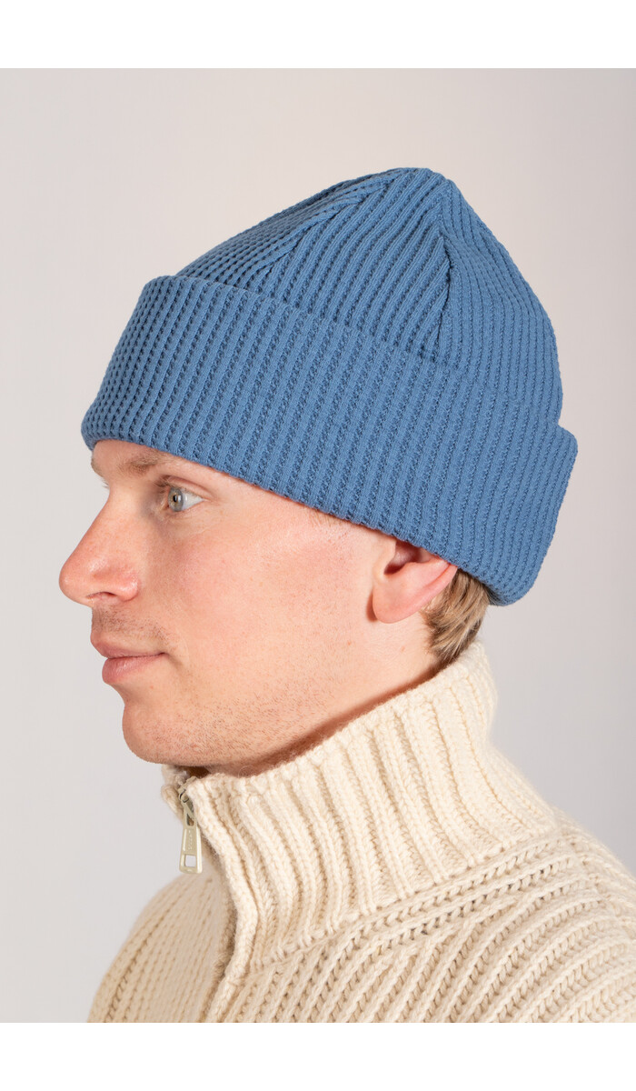 Jackman Jackman Hat / Waffle Knit Cap / Smoky Blue