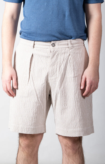 Universal Works Universal Works Korte Short / Pleated Track Short / Ecru-Sand