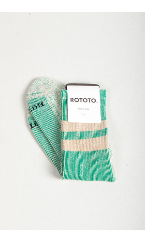 RoToTo RoToTo Sock / Pile Stripe Marl / Green