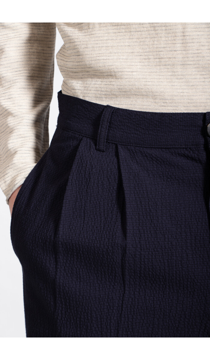 Parages Parages Trousers / Double Pleats / Navy Seer