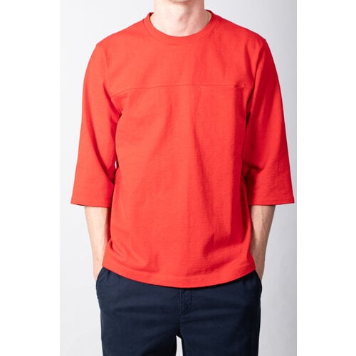 Jackman Jackman T-Shirt / Dotsume Pocket / Rood Jackman Jackman T-Shirt / Dotsume Pocket / Rood
