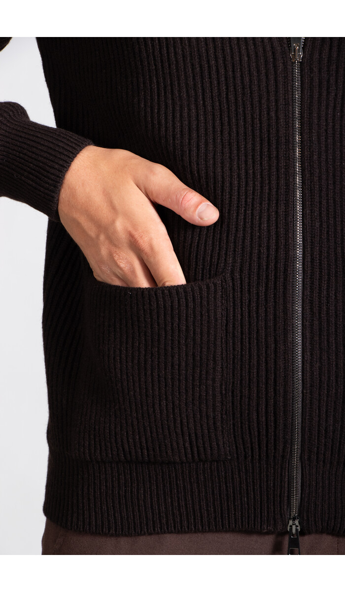 G.R.P Firenze Vest / Zip Jacket TEC C120 / Dunkelbraun