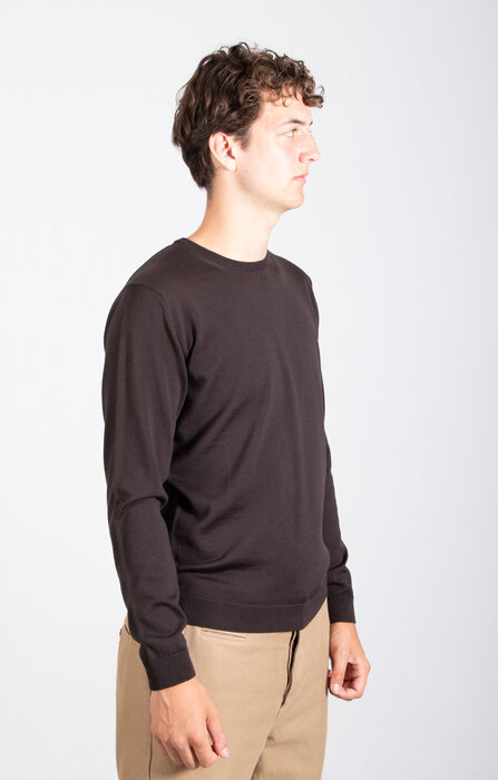 Roberto Collina Roberto Collina Trui / 253M01001 / Pure Chocolade