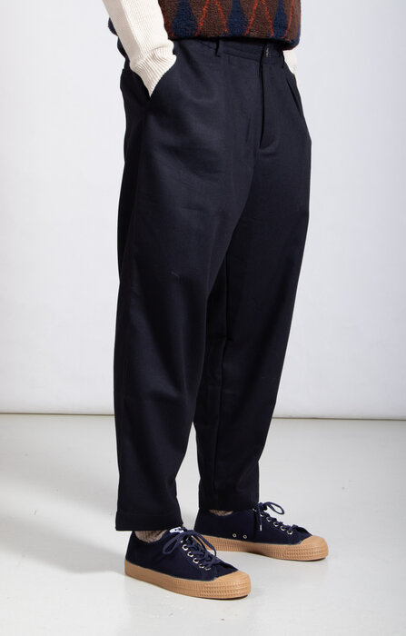 Universal Works Universal Works Broek / Pleated Track / Donker Navy
