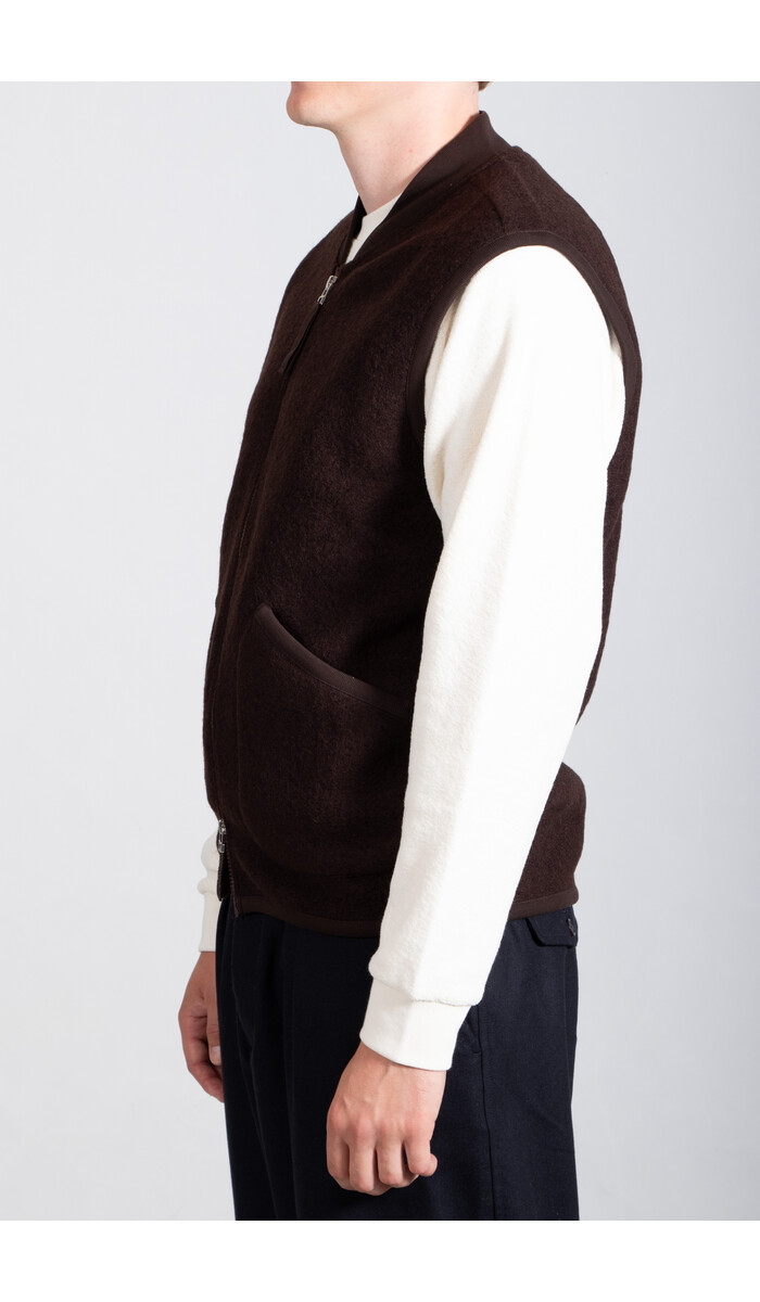 Universal Works Universal Works Vest / Zip Gilet / Choco