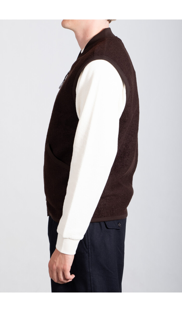 Universal Works Universal Works Vest / Zip Gilet / Choco