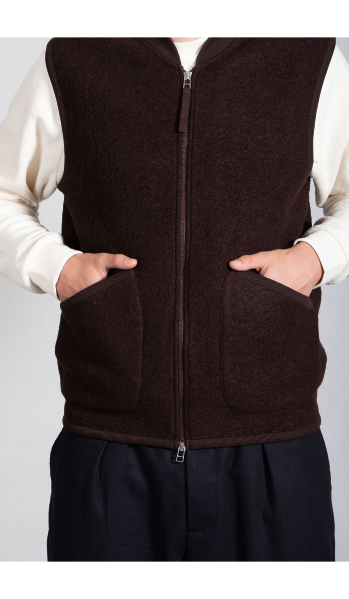 Universal Works Universal Works Vest / Zip Gilet / Choco