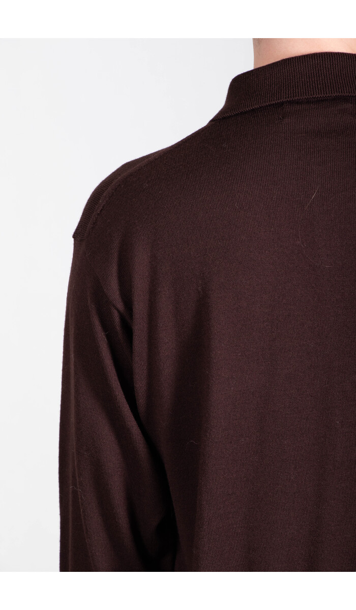 Universal Works Universal Works Polo / LS Pullover Knit / 90% Cacao Universal Works Universal Works Polo / LS Pullover Knit / 90% Cacao