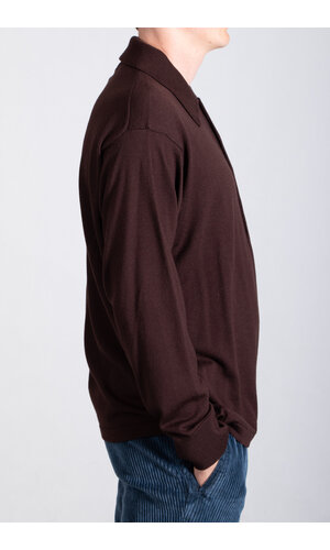 Universal Works Universal Works Polo / LS Pullover Knit / 90% Cacao Universal Works Universal Works Polo / LS Pullover Knit / 90% Cacao