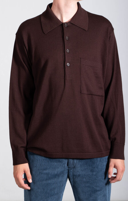 Universal Works Universal Works Polo / LS Pullover Knit / 90% Cacao