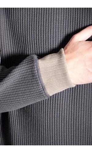 Jackman Jackman Trui / Waffle Mid-Neck / Sepiazwart Jackman Jackman Trui / Waffle Mid-Neck / Sepiazwart