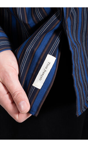 Parages Parages Overhemd / Marcello Shirt / Blauw-Zwarte Streep