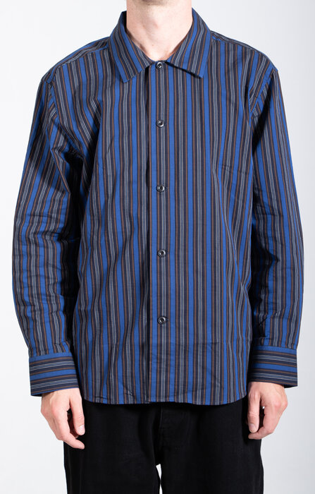 Parages Parages Overhemd / Marcello Shirt / Blauw-Zwarte Streep