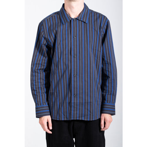 Parages Parages Overhemd / Marcello Shirt / Blauw-Zwarte Streep Parages Parages Overhemd / Marcello Shirt / Blauw-Zwarte Streep
