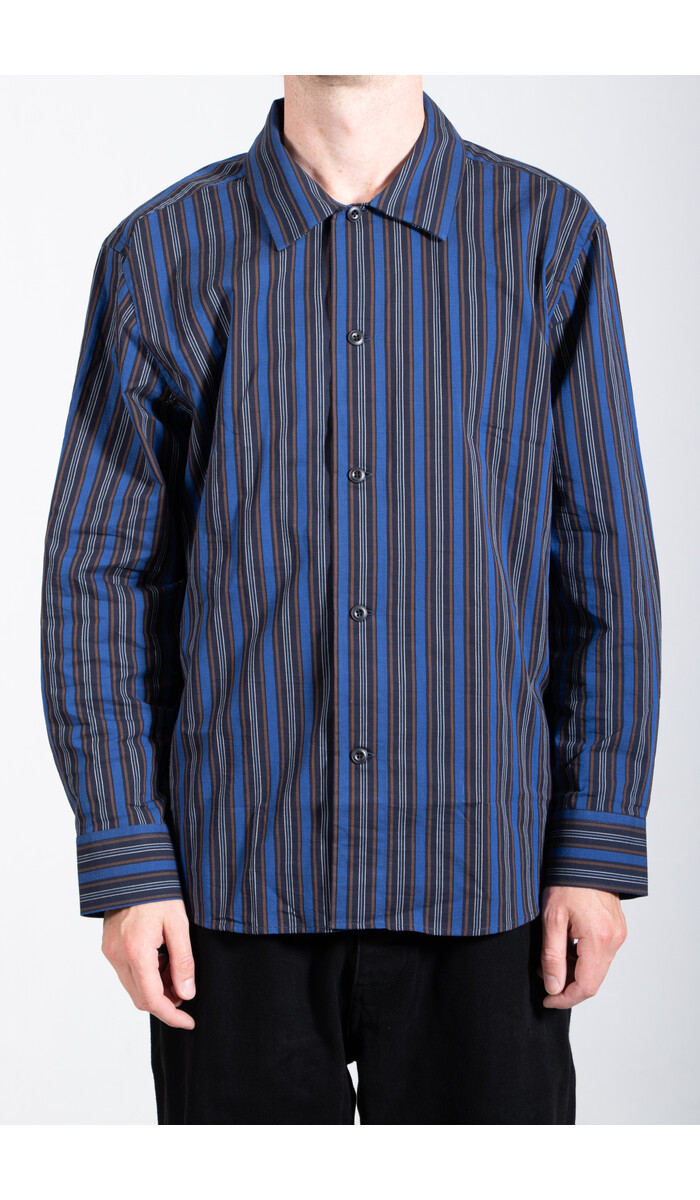Parages Parages Overhemd / Marcello Shirt / Blauw-Zwarte Streep