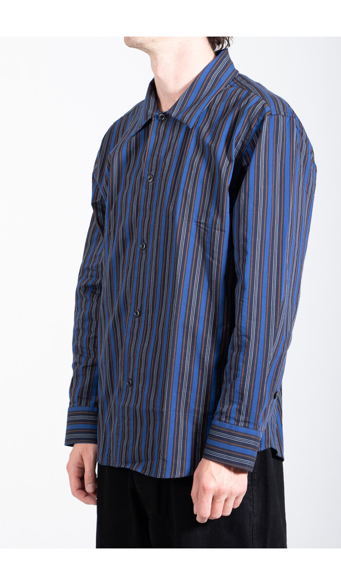 Parages Parages Overhemd / Marcello Shirt / Blauw-Zwarte Streep