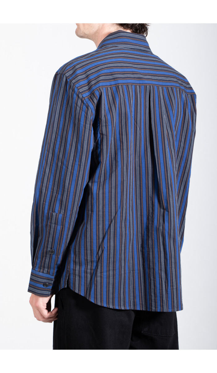 Parages Parages Overhemd / Marcello Shirt / Blauw-Zwarte Streep