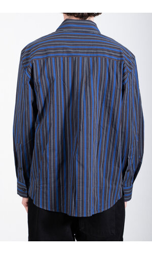 Parages Parages Overhemd / Marcello Shirt / Blauw-Zwarte Streep