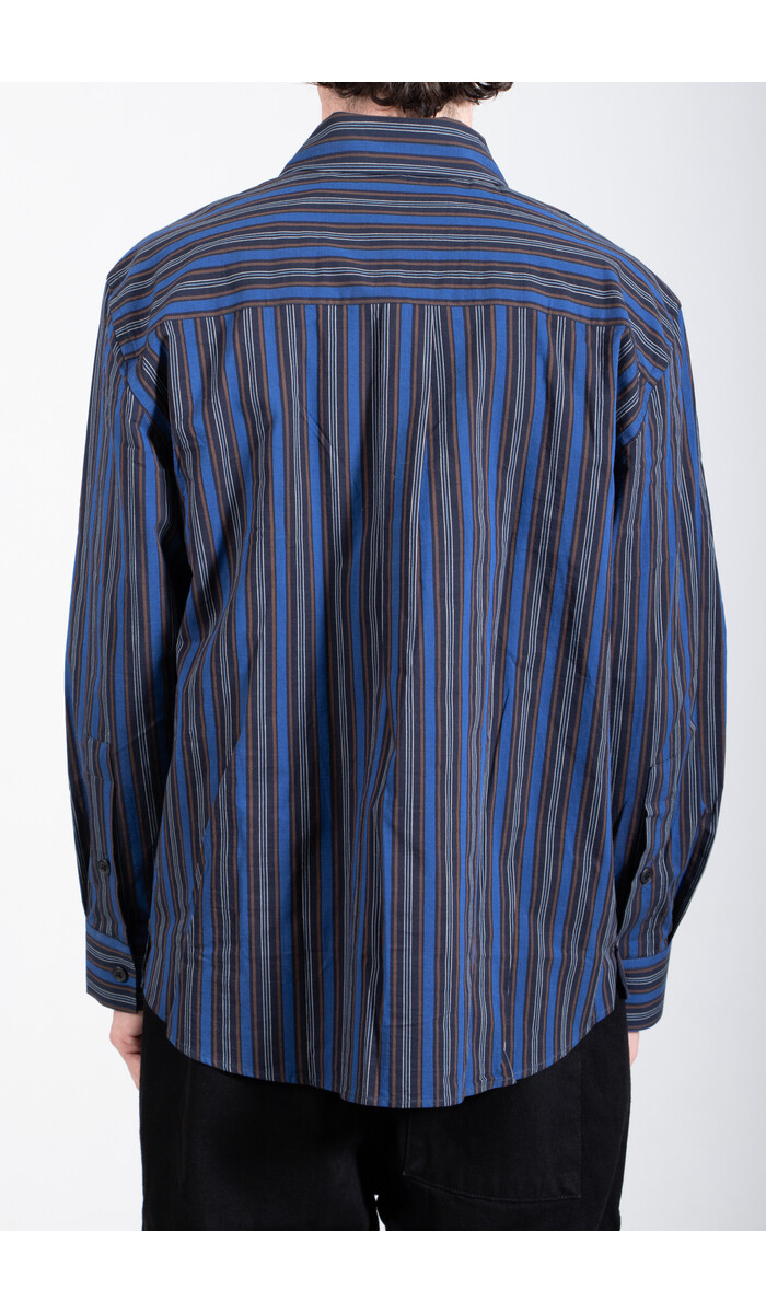 Parages Parages Overhemd / Marcello Shirt / Blauw-Zwarte Streep