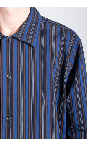 Parages Parages Overhemd / Marcello Shirt / Blauw-Zwarte Streep