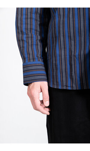 Parages Parages Overhemd / Marcello Shirt / Blauw-Zwarte Streep
