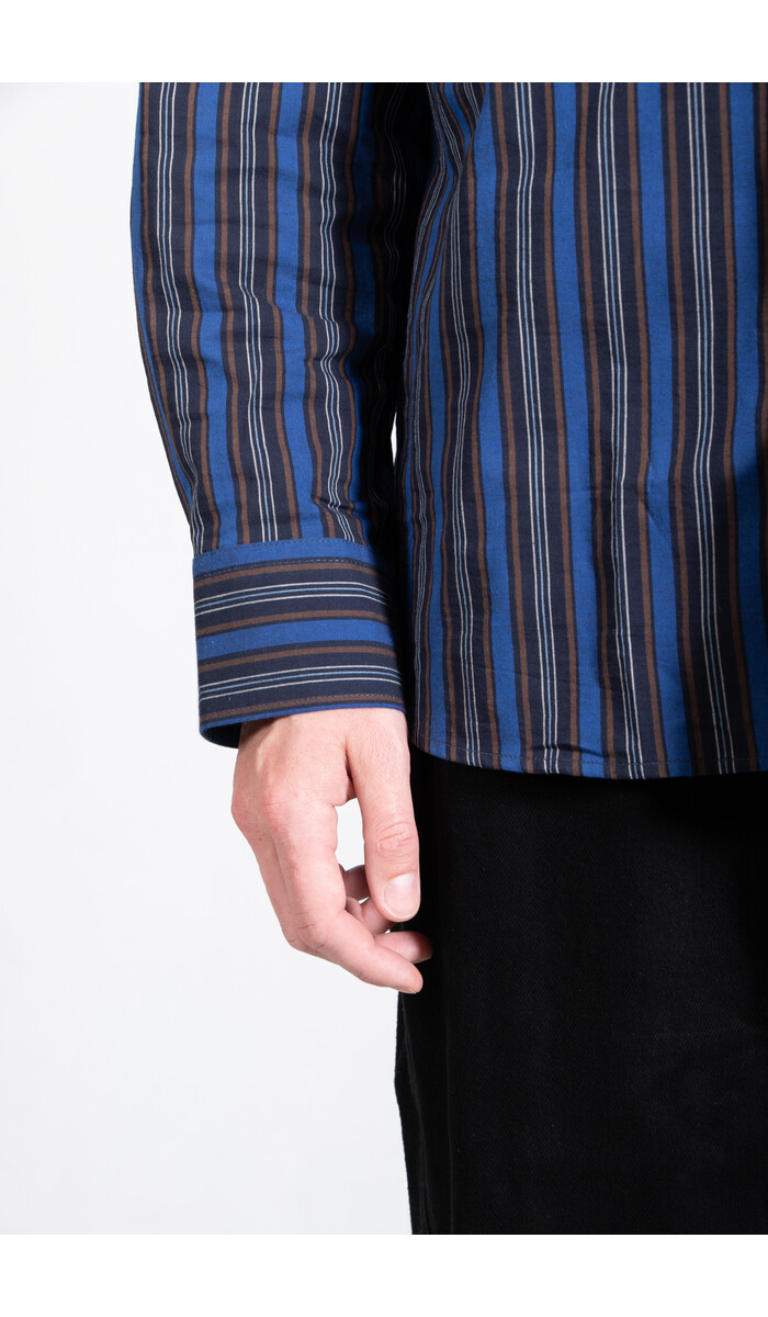 Parages Parages Overhemd / Marcello Shirt / Blauw-Zwarte Streep