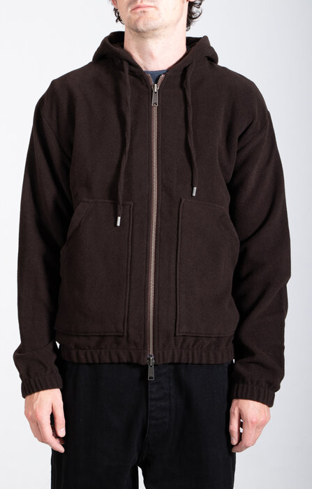 Parages Parages Vest / Bloom Wool Hooded / Choco