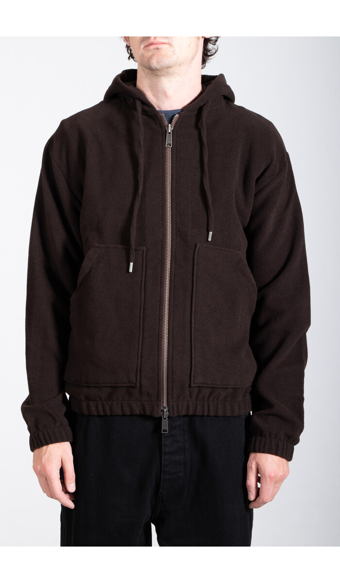Parages Parages Vest / Bloom Wool Hooded / Choco