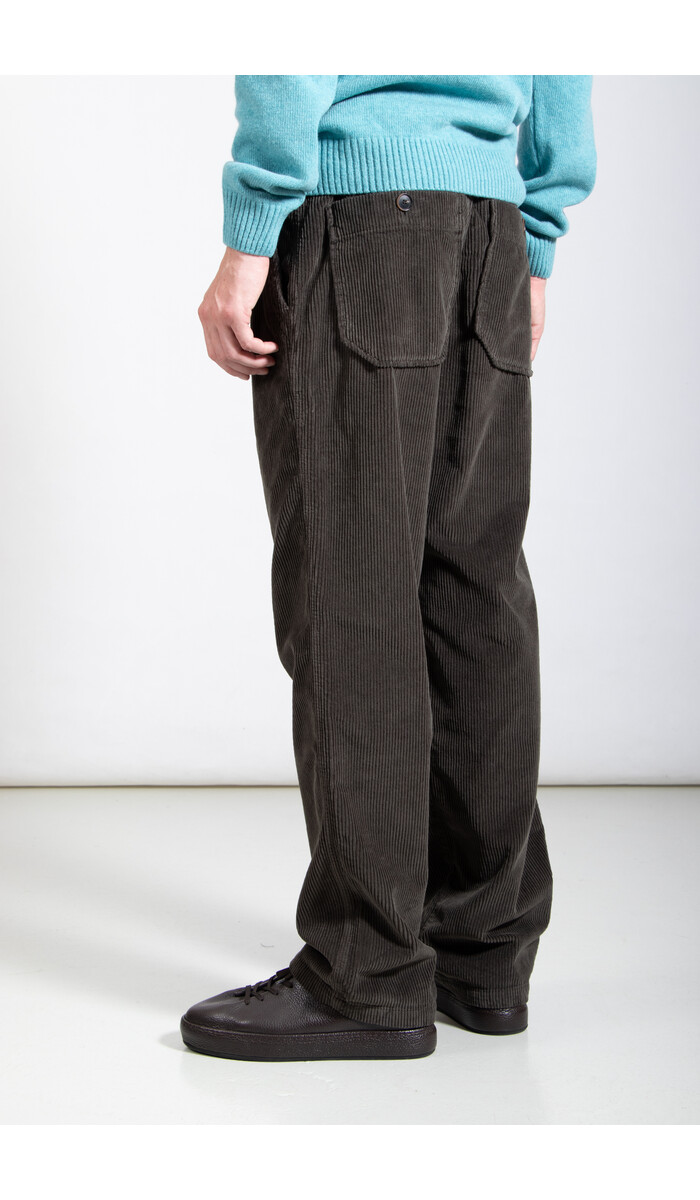 Parages Parages Trousers / Dock Cord Pants / Green Grey