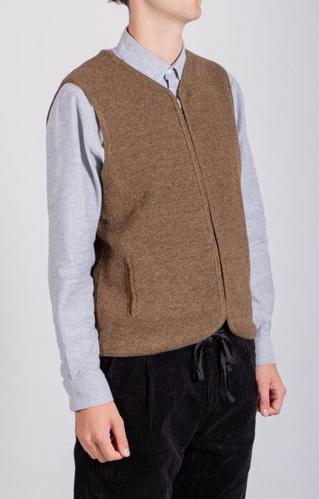 Casa Isaac Casa Isaac Vest / Folk Vest / Swamp Brown