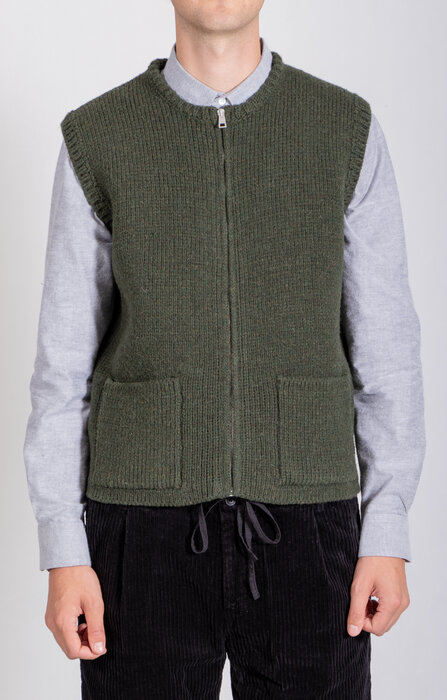 Casa Isaac Casa Isaac Vest / Zip Vest / Green