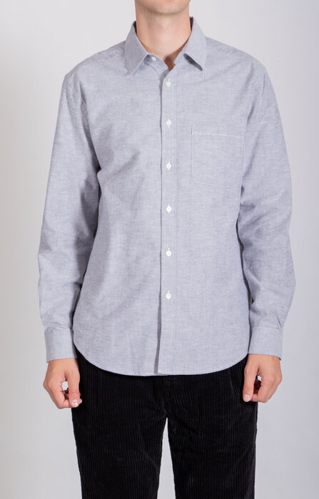 Portuguese Flannel Portuguese Flannel Overhemd / Brushed Oxford / Blauw Portuguese Flannel Portuguese Flannel Overhemd / Brushed Oxford / Blauw