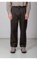Rough Side Broek / Two Tuck Pants / Donker Bos