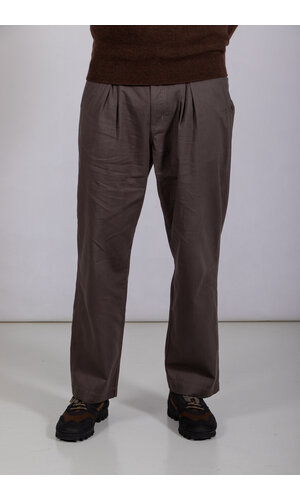 Rough Side Rough Side Broek / Box Pleat Pants / Houtskool Rough Side Rough Side Broek / Box Pleat Pants / Houtskool