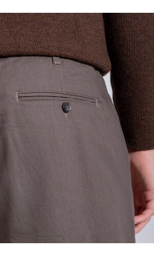 Rough Side Rough Side Broek / Box Pleat Pants / Houtskool Rough Side Rough Side Broek / Box Pleat Pants / Houtskool