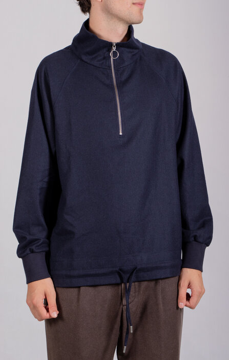 Parages Parages Cardigan / Battle Wool Sweater / Navy Parages Parages Cardigan / Battle Wool Sweater / Navy