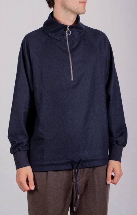 Parages Parages Vest / Battle Wool Sweater / Navy Parages Parages Vest / Battle Wool Sweater / Navy