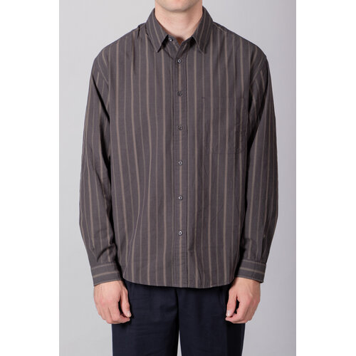 Rough Side Rough Side Overhemd / Primary Shirt / Houtskool Streep Rough Side Rough Side Overhemd / Primary Shirt / Houtskool Streep