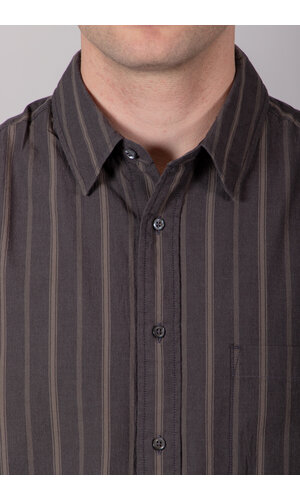 Rough Side Rough Side Overhemd / Primary Shirt / Houtskool Streep Rough Side Rough Side Overhemd / Primary Shirt / Houtskool Streep